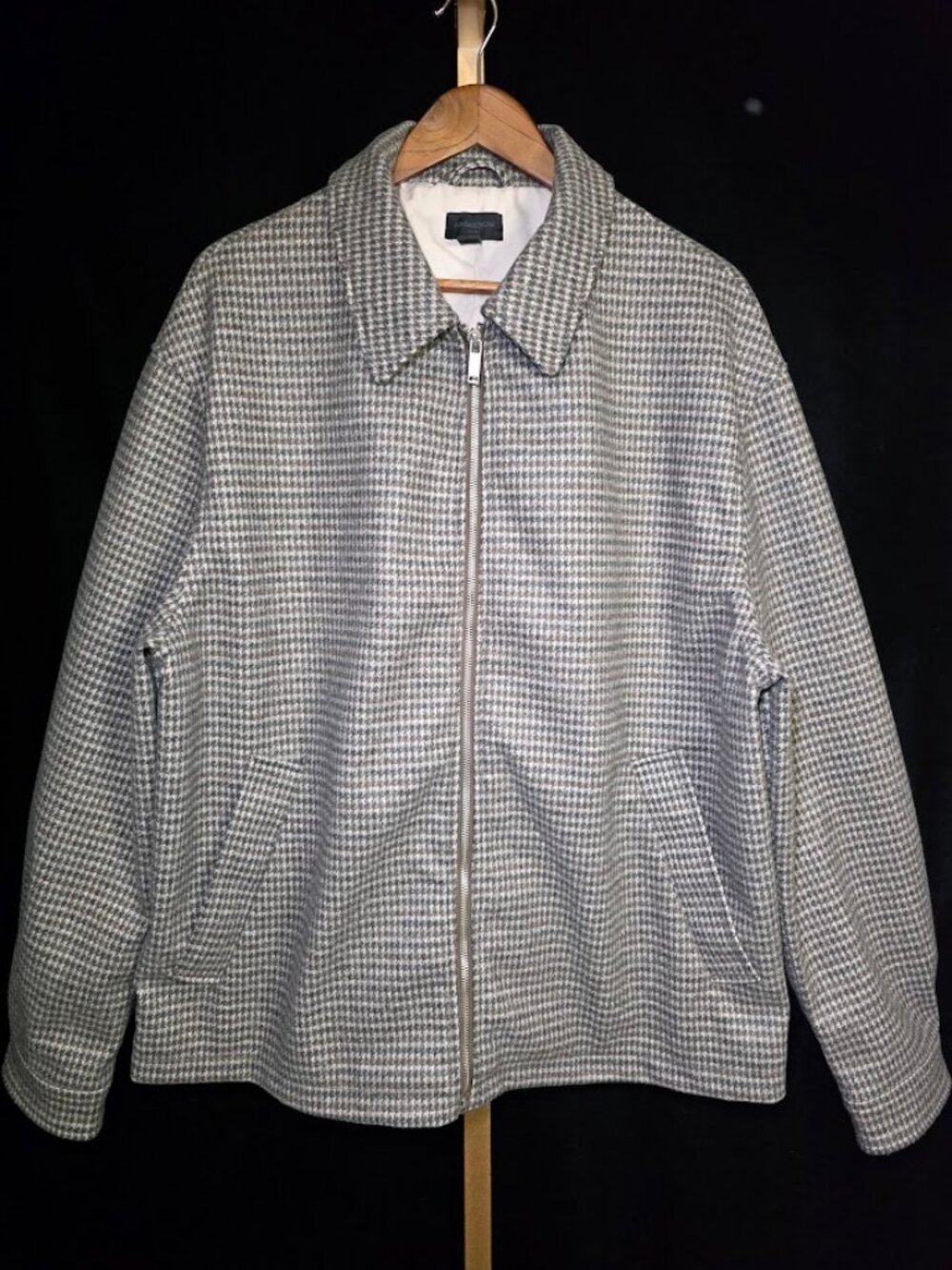 Magaschoni Man Brown and Gray Houndstooth Jacket XL